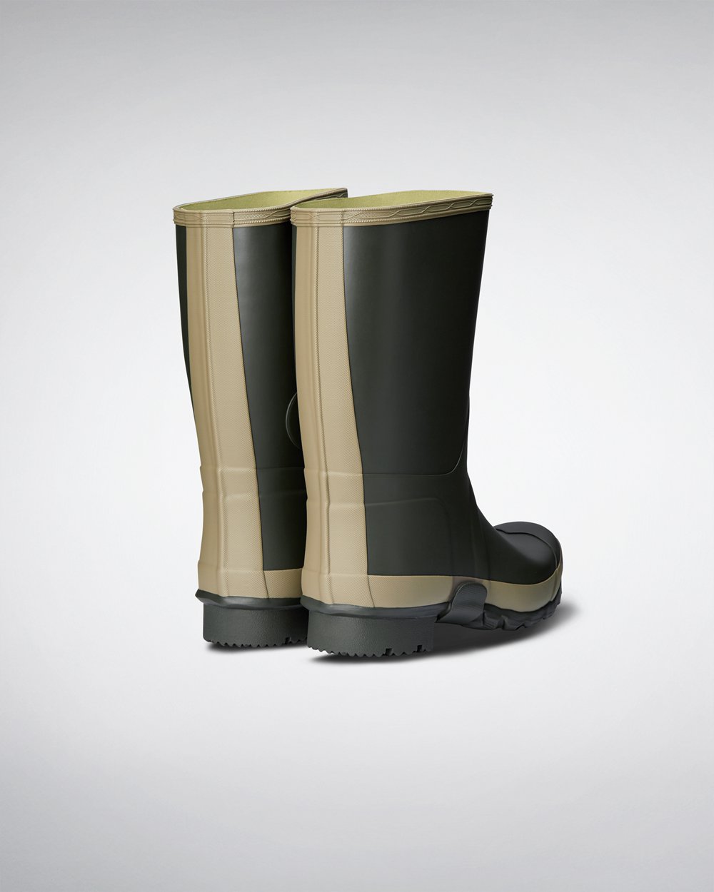 Mens Short Rain Boots - Hunter Gardener (81ZHCBWLO) - Dark Olive